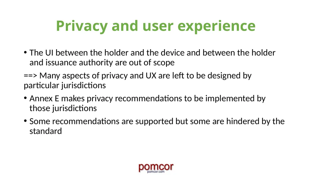 Francisco Corella fcorella@pomcor.com Presentation - slide 40 of 42