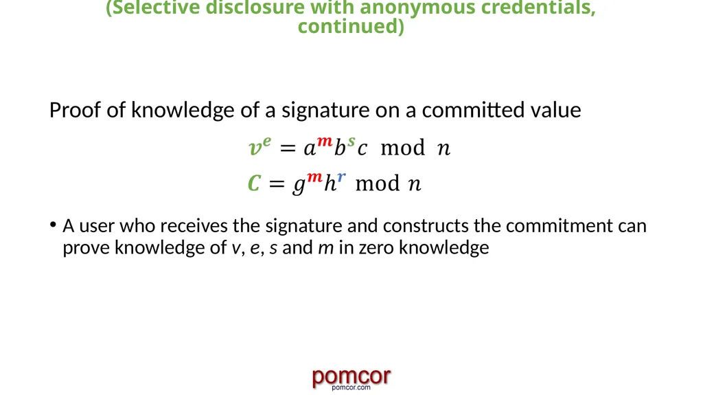 Francisco Corella fcorella@pomcor.com Presentation - slide 18 of 42