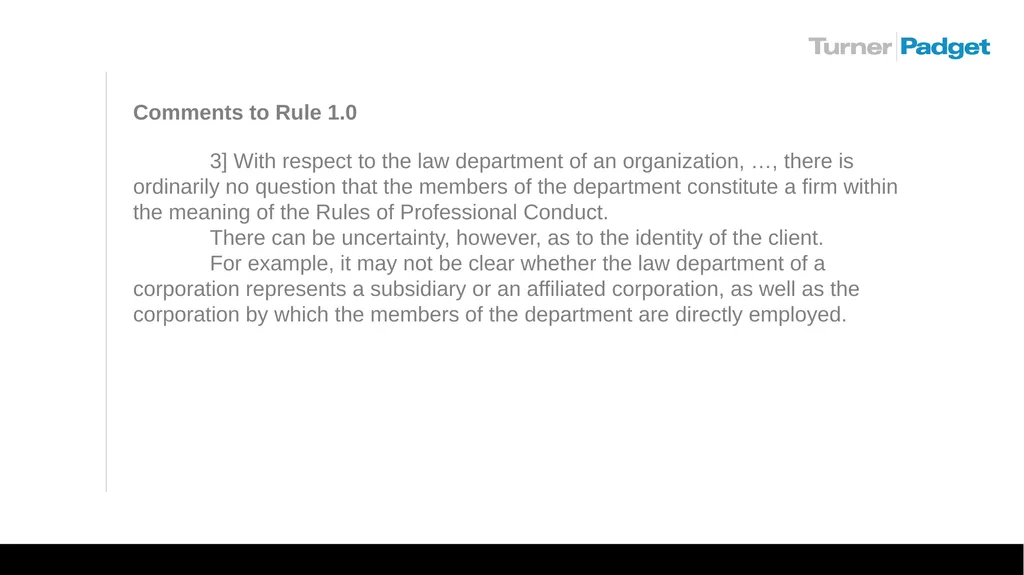Ethics Issues For In-house Counsel: A Square Peg - slide 5 of 23