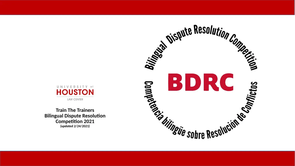 Train The Trainers Bilingual Dispute Resolution - slide 1 of 29