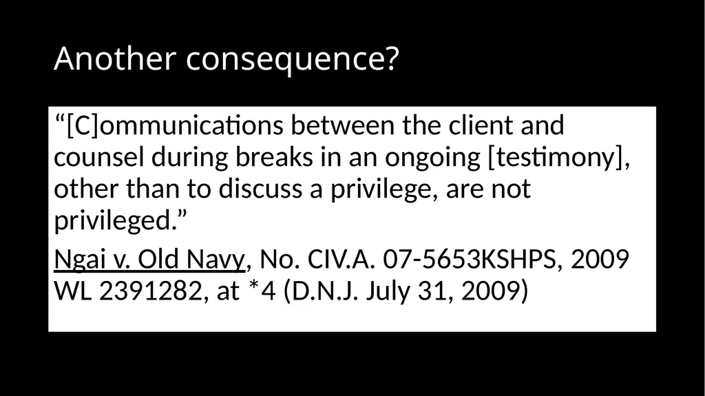 Ethical Issues in Preparing and Questioning - slide 64 of 73