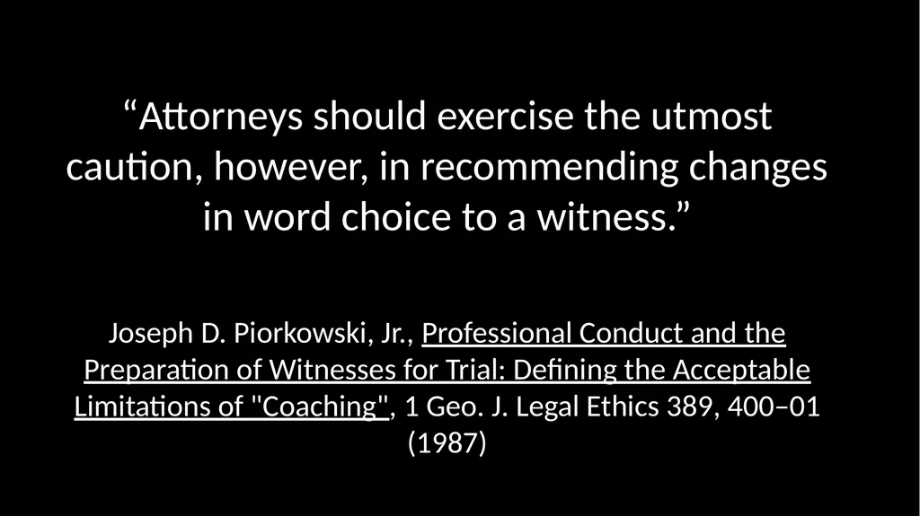 Ethical Issues in Preparing and Questioning - slide 27 of 73