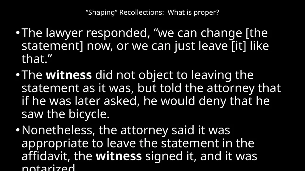 Ethical Issues in Preparing and Questioning - slide 44 of 73