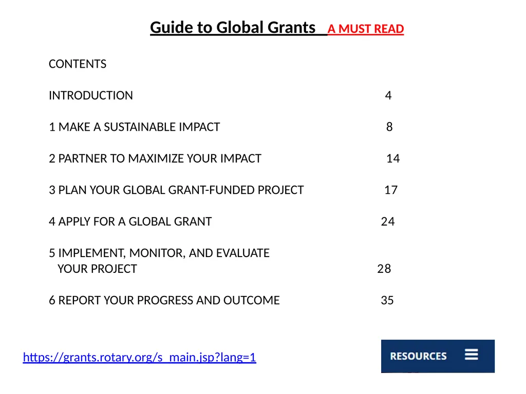 Global Grants Training District 5470 2022 Road map - slide 17 of 25