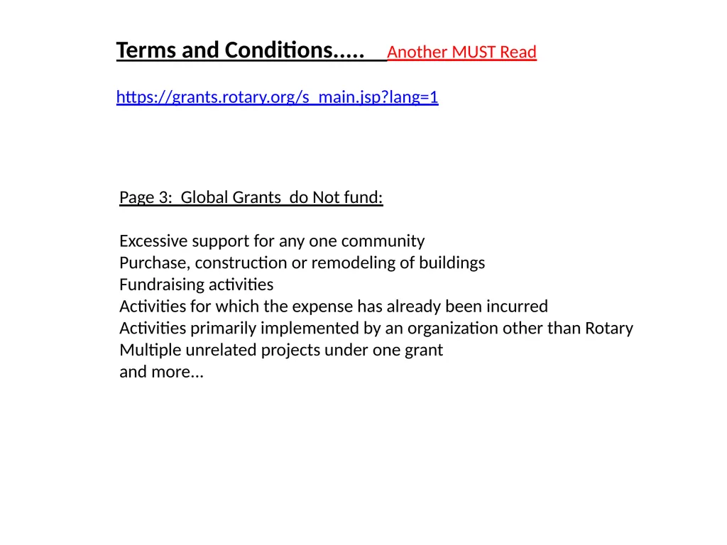 Global Grants Training District 5470 2022 Road map - slide 20 of 25