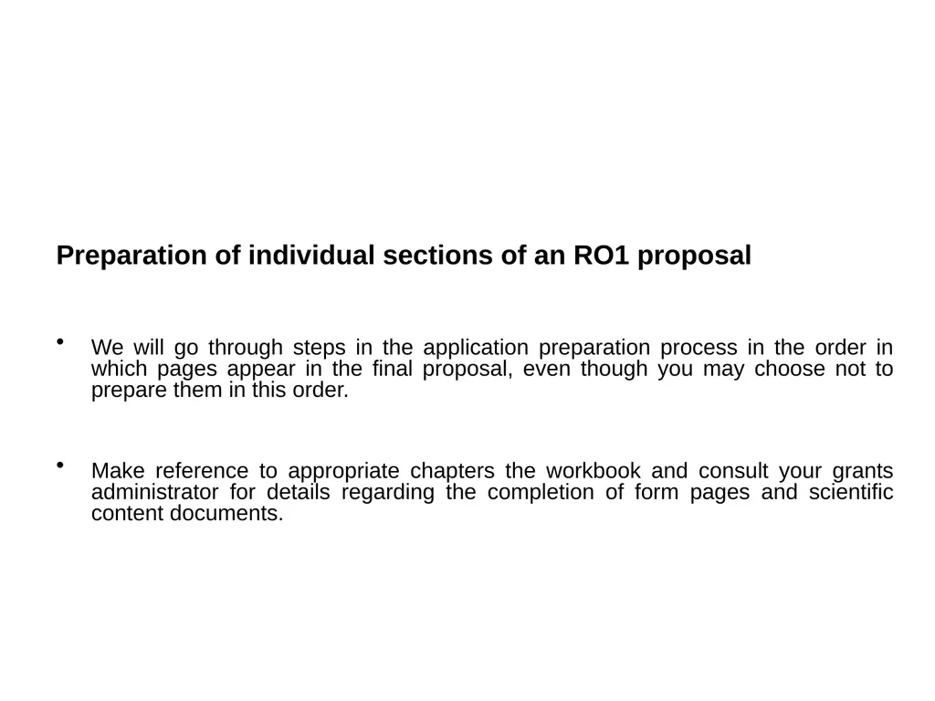 NIH Grant Proposal Preparation: R01, R21, R03, K - slide 8 of 36