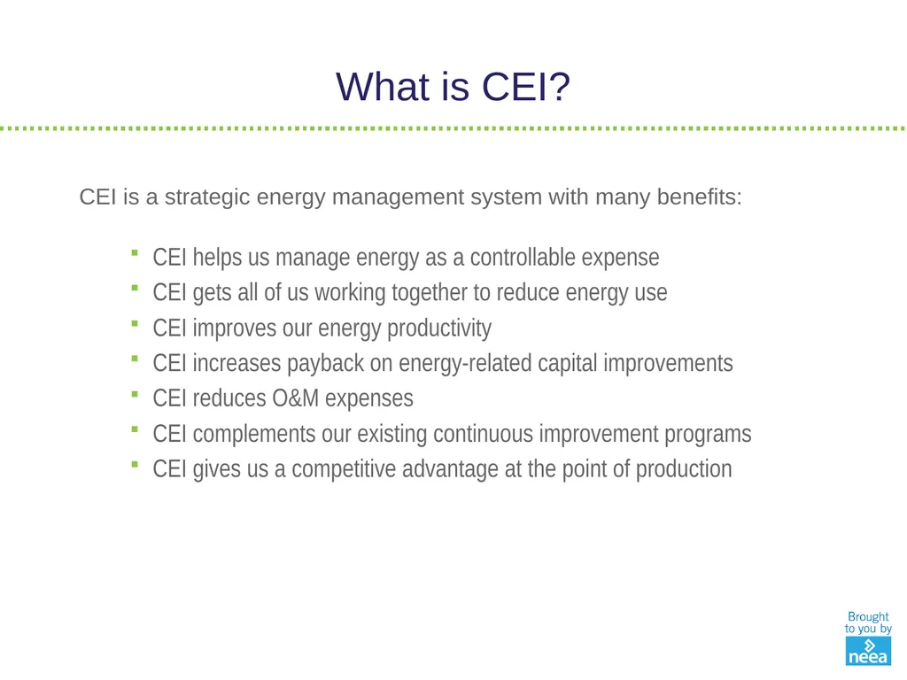 NORTHWEST ENERGY EFFICIENCY ALLIANCE Continuous - slide 22 of 33