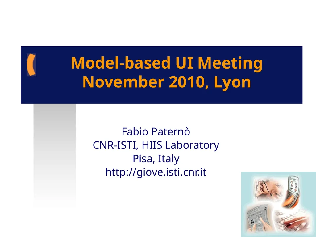 Model-based UI Meeting November 2010, Lyon Fabio - slide 1 of 12