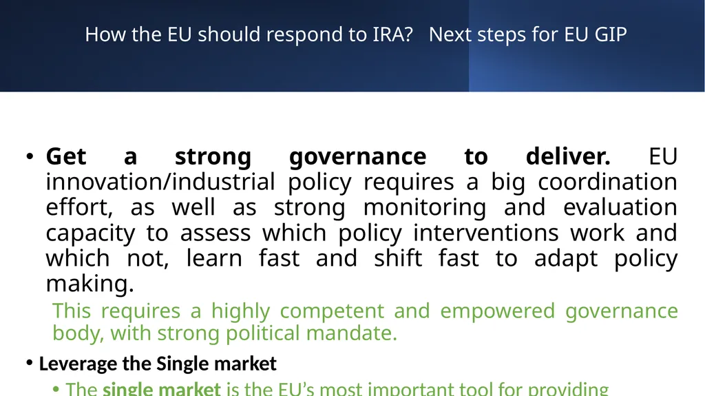 Green Industrial/Innovation Policy Making in - slide 10 of 13