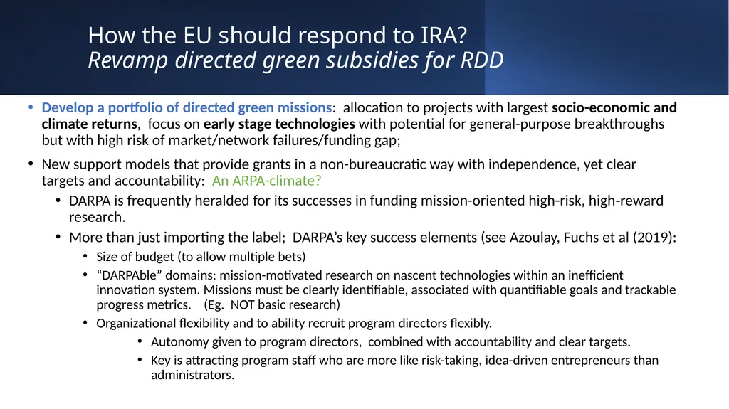 Green Industrial/Innovation Policy Making in - slide 12 of 13
