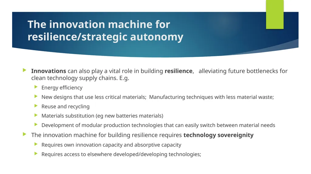 Green Industrial/Innovation Policy Making in - slide 4 of 13