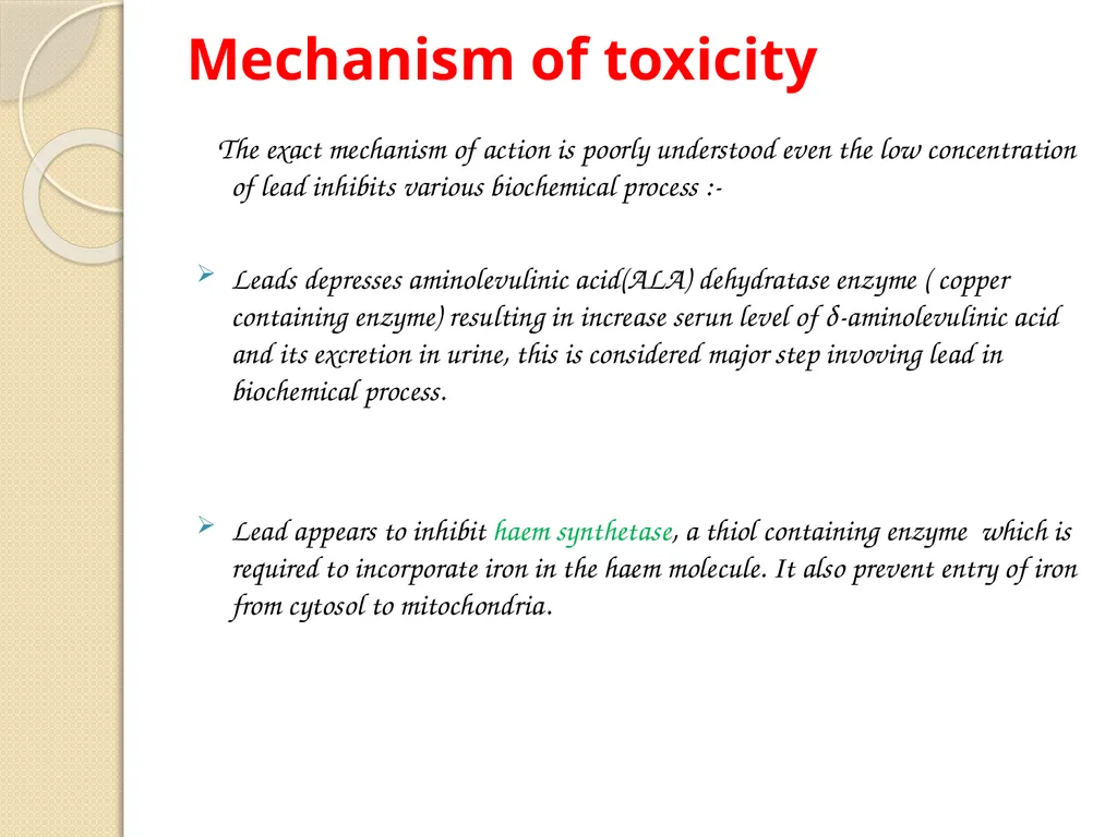 Heavy Metal Toxicity (Lead) Presented by:- - slide 9 of 14
