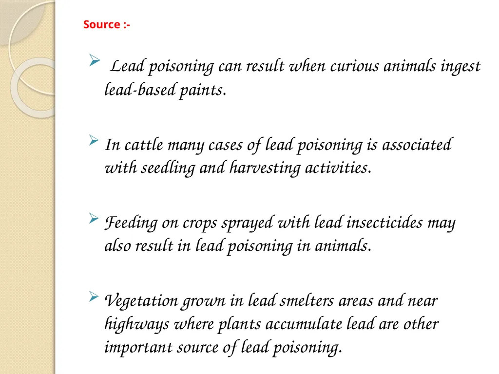 Heavy Metal Toxicity (Lead) Presented by:- - slide 4 of 14