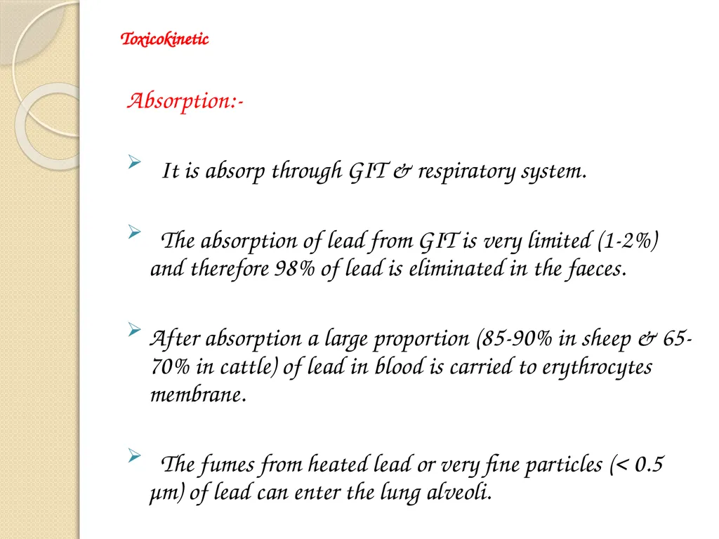 Heavy Metal Toxicity (Lead) Presented by:- - slide 6 of 14