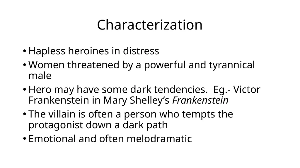 Gothic Fiction - Seema C ‘Gothic’ refers to ornate - slide 5 of 7