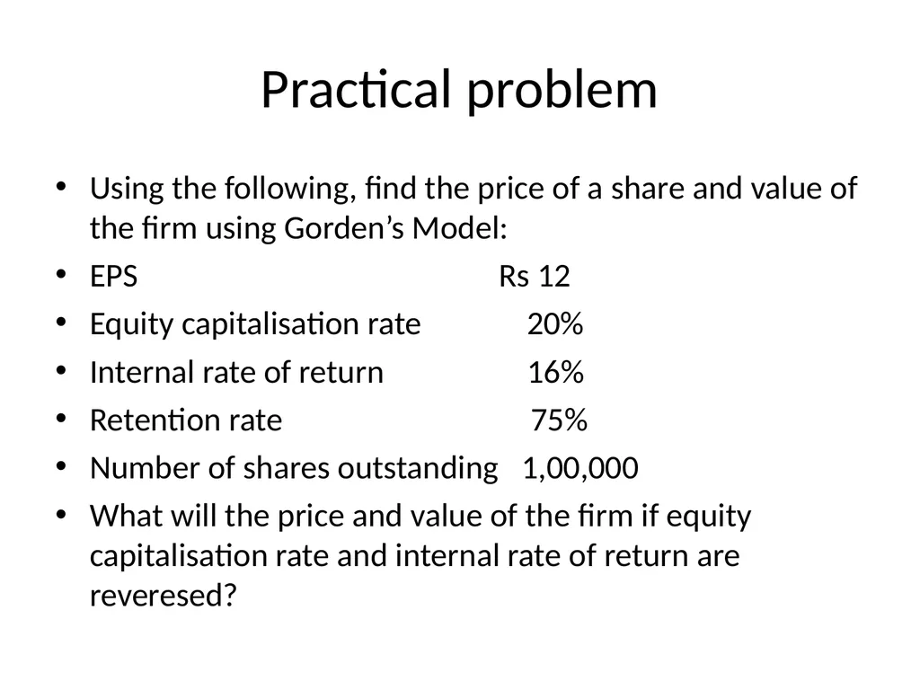DIVIDEND DECISION DIVIDEND POLICY DIVIDEND AND - slide 17 of 28