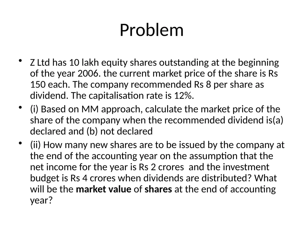 DIVIDEND DECISION DIVIDEND POLICY DIVIDEND AND - slide 26 of 28