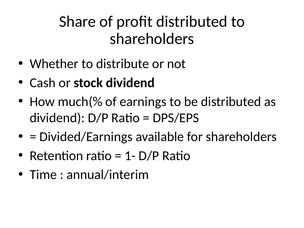 DIVIDEND DECISION DIVIDEND POLICY DIVIDEND AND - slide 2 of 28