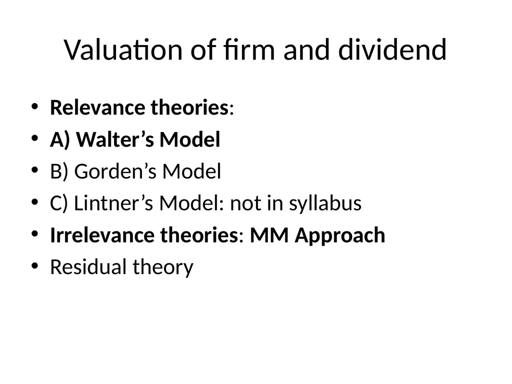 DIVIDEND DECISION DIVIDEND POLICY DIVIDEND AND - slide 9 of 28