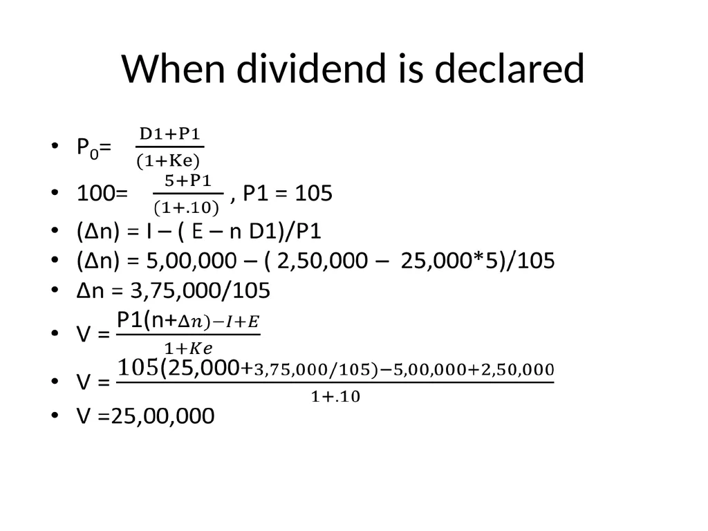 DIVIDEND DECISION DIVIDEND POLICY DIVIDEND AND - slide 24 of 28