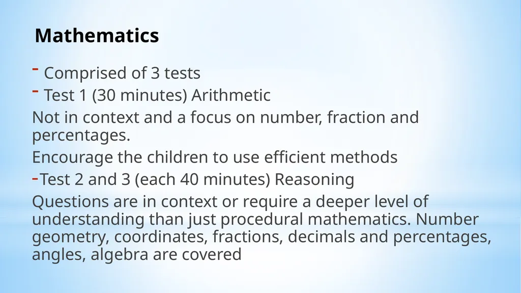 Welcome to our Y6 SATs Information Evening! 1) - slide 14 of 25