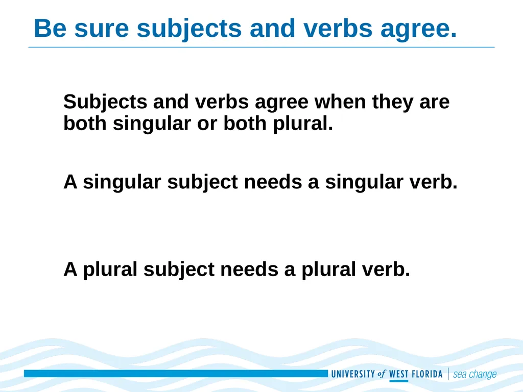 Subject-Verb Agreement Adapted from Real Good - slide 2 of 20