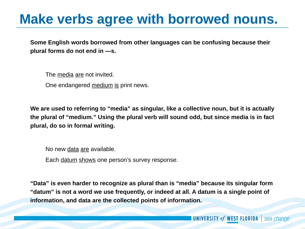 Subject-Verb Agreement Adapted from Real Good - slide 19 of 20