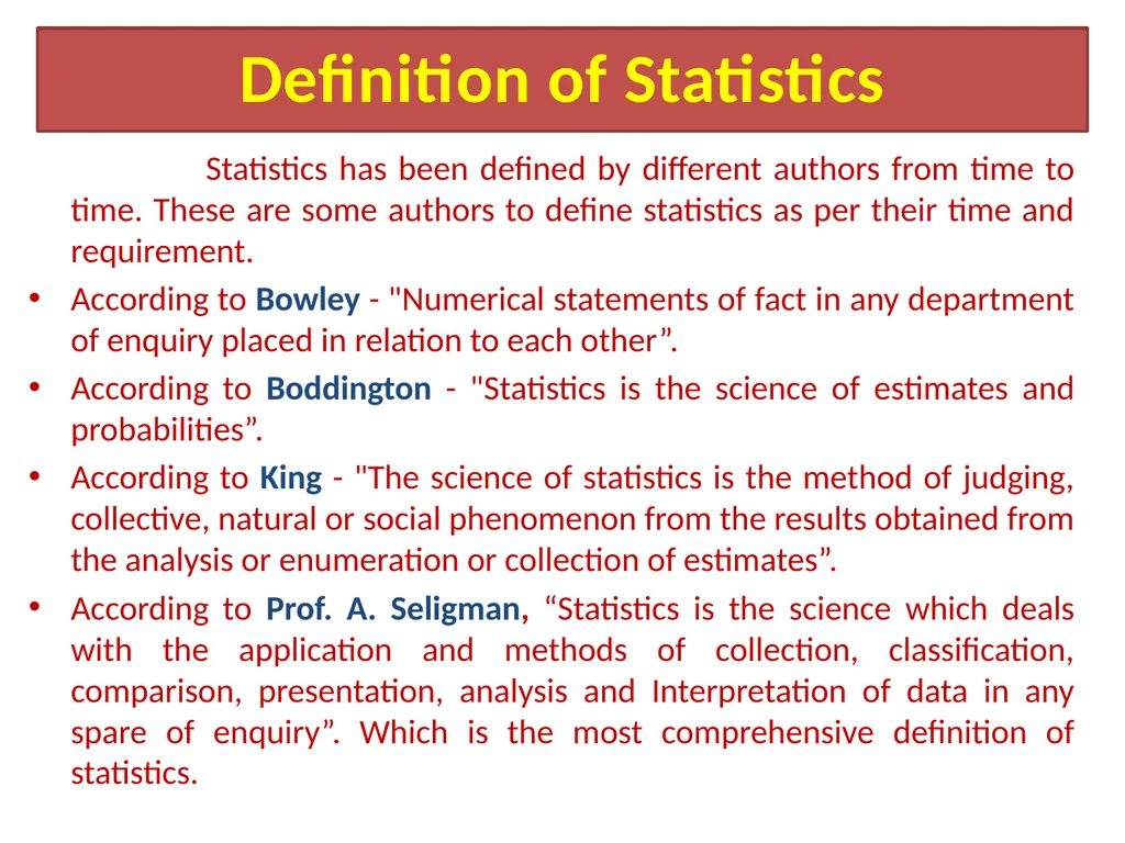 Statistics – AN INTRODUCTION RAKESH GOEL - slide 4 of 11