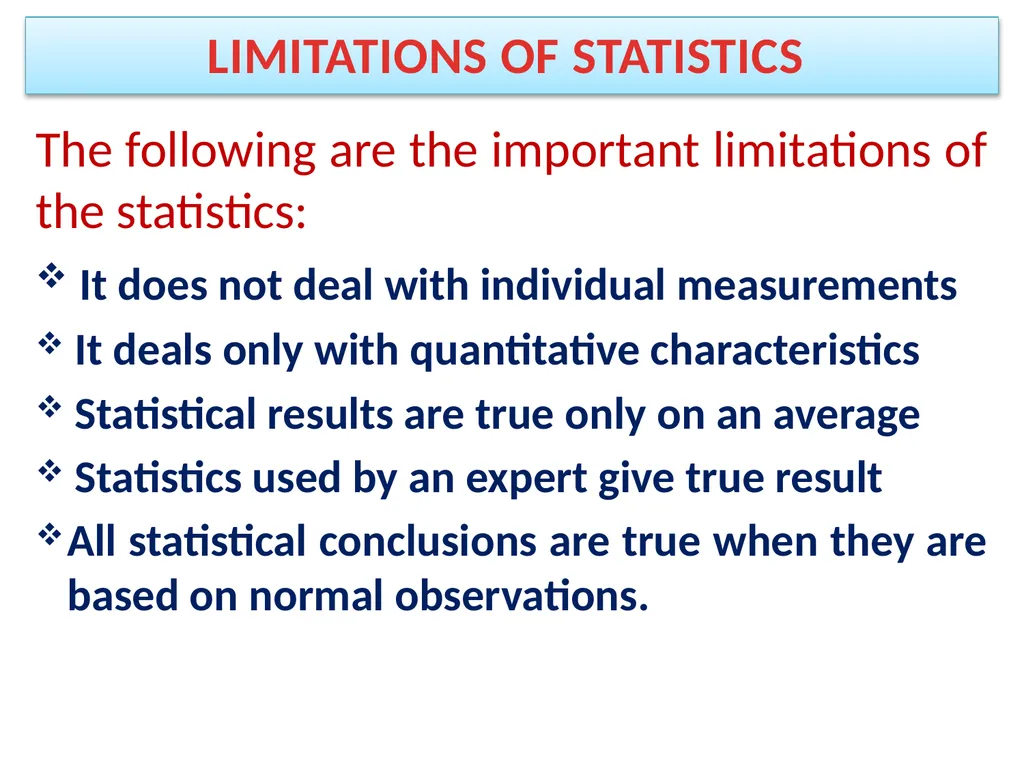 Statistics – AN INTRODUCTION RAKESH GOEL - slide 8 of 11