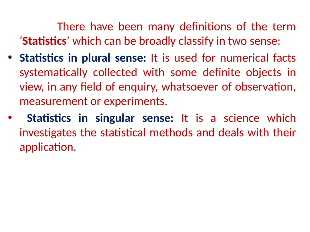 Statistics – AN INTRODUCTION RAKESH GOEL - slide 3 of 11