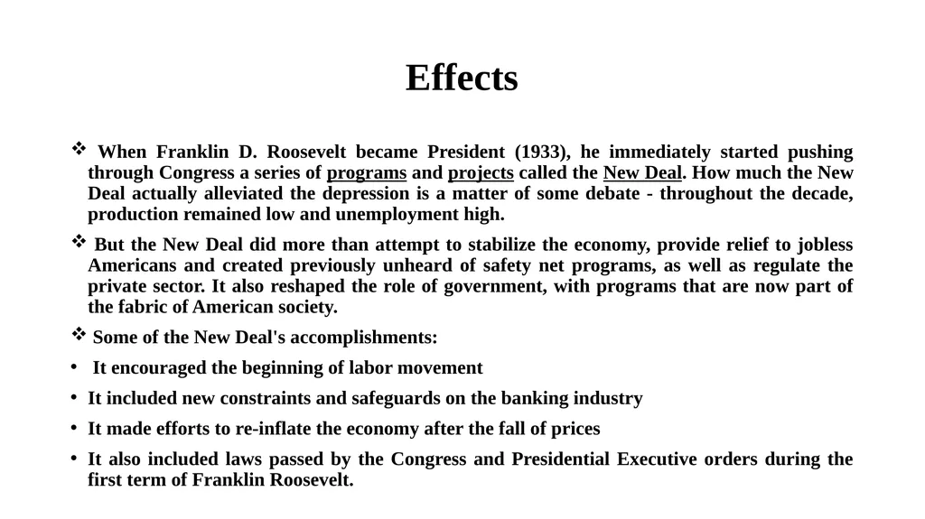 The Great Depression 1929-1939 Introduction: - slide 10 of 13
