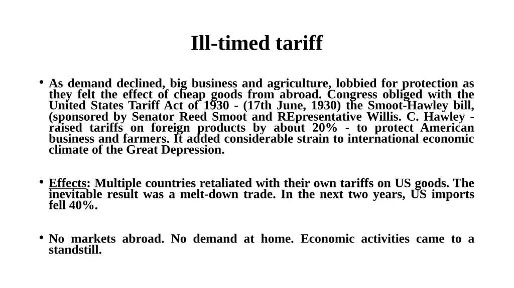 The Great Depression 1929-1939 Introduction: - slide 9 of 13
