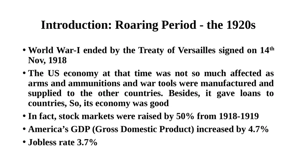 The Great Depression 1929-1939 Introduction: - slide 2 of 13