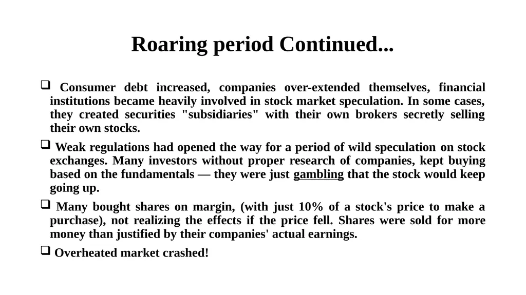 The Great Depression 1929-1939 Introduction: - slide 3 of 13
