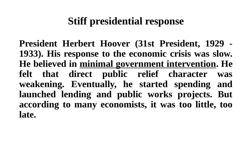 The Great Depression 1929-1939 Introduction: - slide 8 of 13