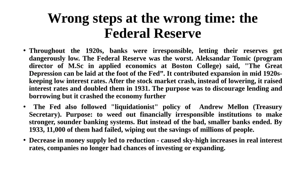 The Great Depression 1929-1939 Introduction: - slide 7 of 13