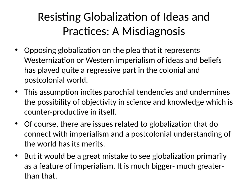 Pro-Globalization Vs Anti-globalization Those who - slide 6 of 9