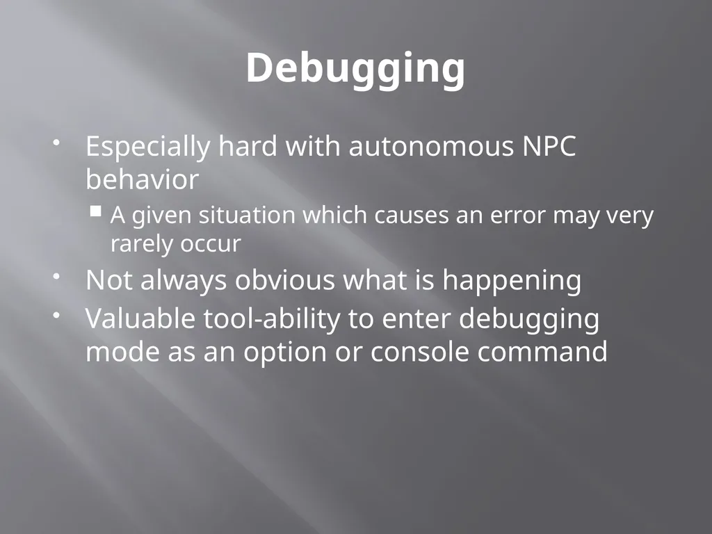 NPC Behavior Jonathan Ziegler AI Game Programming - slide 35 of 37