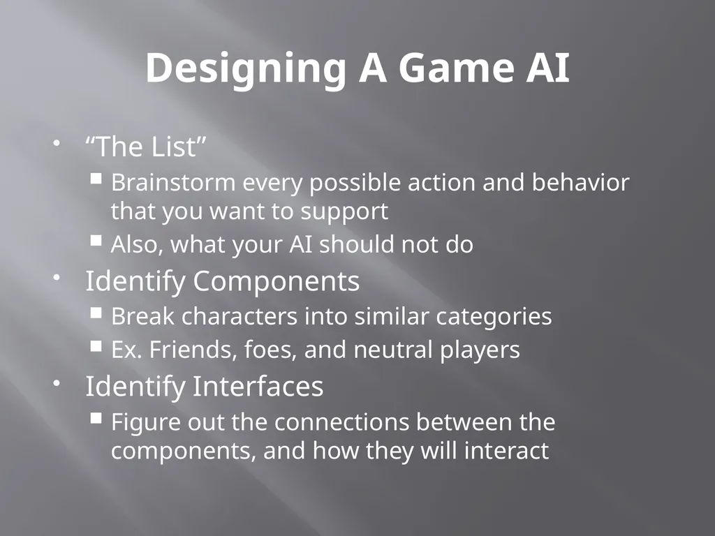 NPC Behavior Jonathan Ziegler AI Game Programming - slide 4 of 37