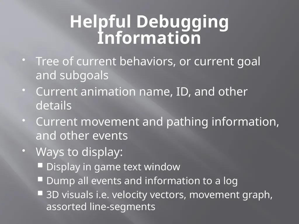 NPC Behavior Jonathan Ziegler AI Game Programming - slide 36 of 37