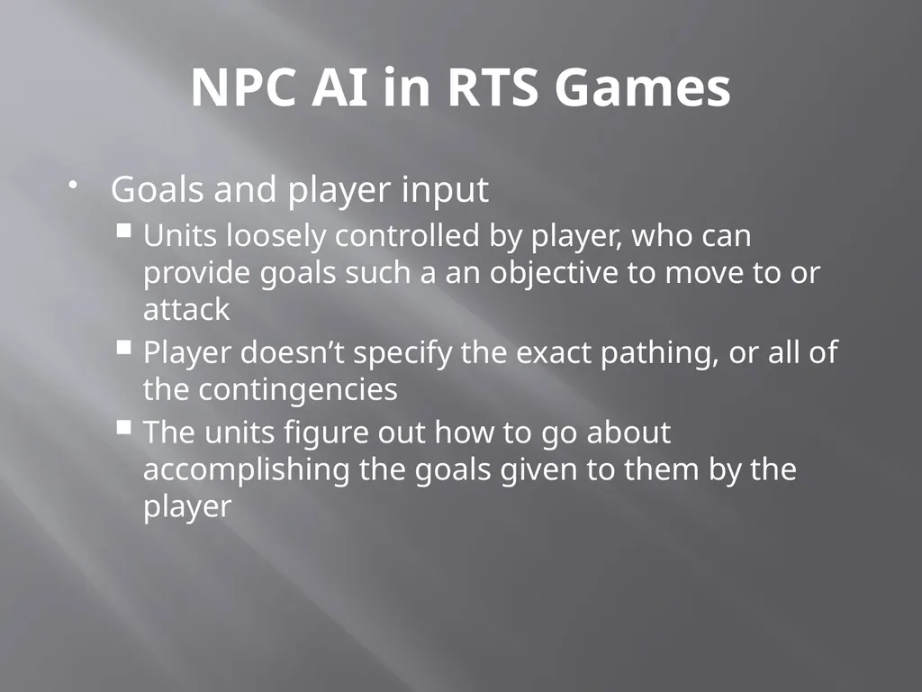 NPC Behavior Jonathan Ziegler AI Game Programming - slide 7 of 37