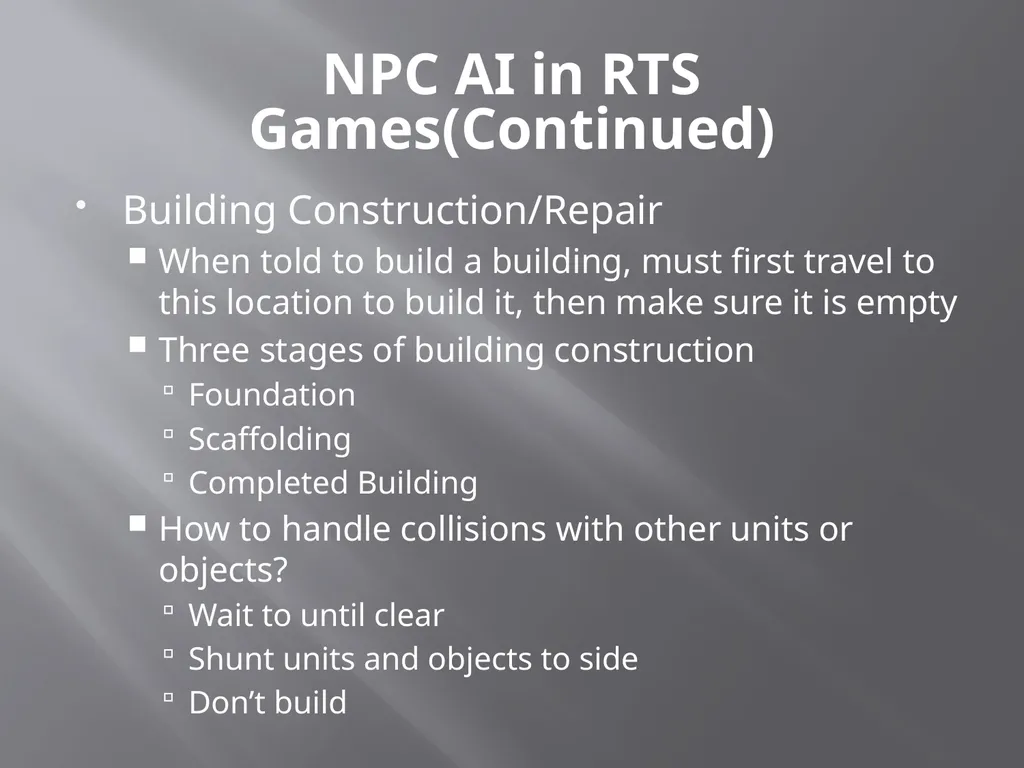 NPC Behavior Jonathan Ziegler AI Game Programming - slide 8 of 37