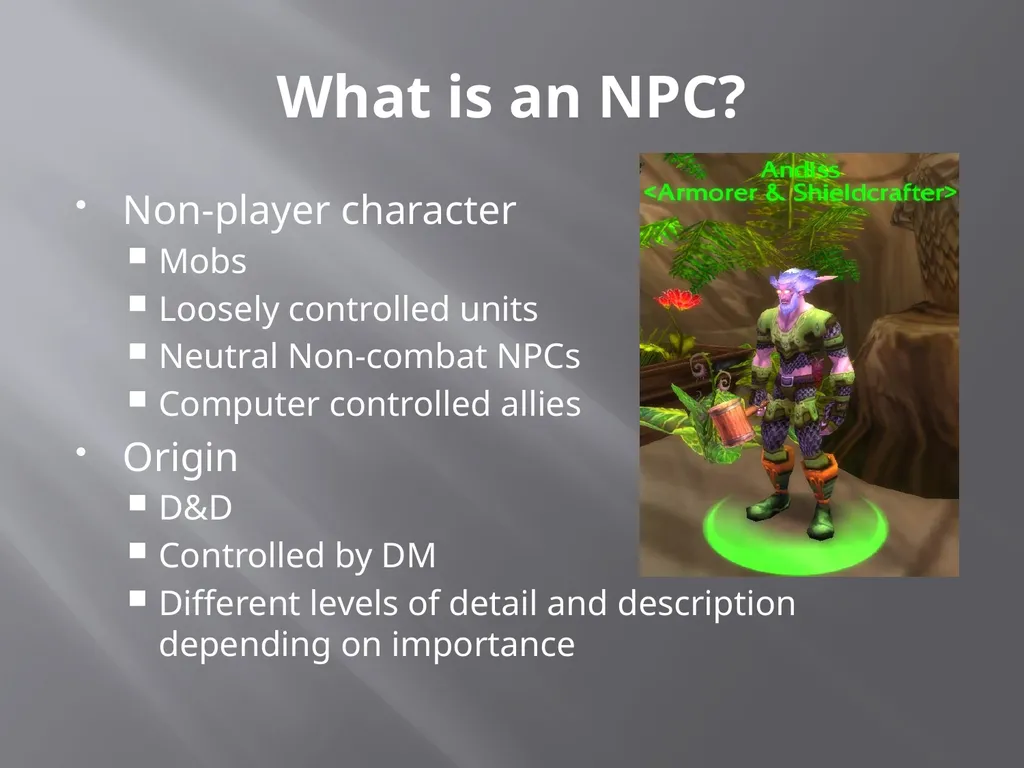 NPC Behavior Jonathan Ziegler AI Game Programming - slide 3 of 37