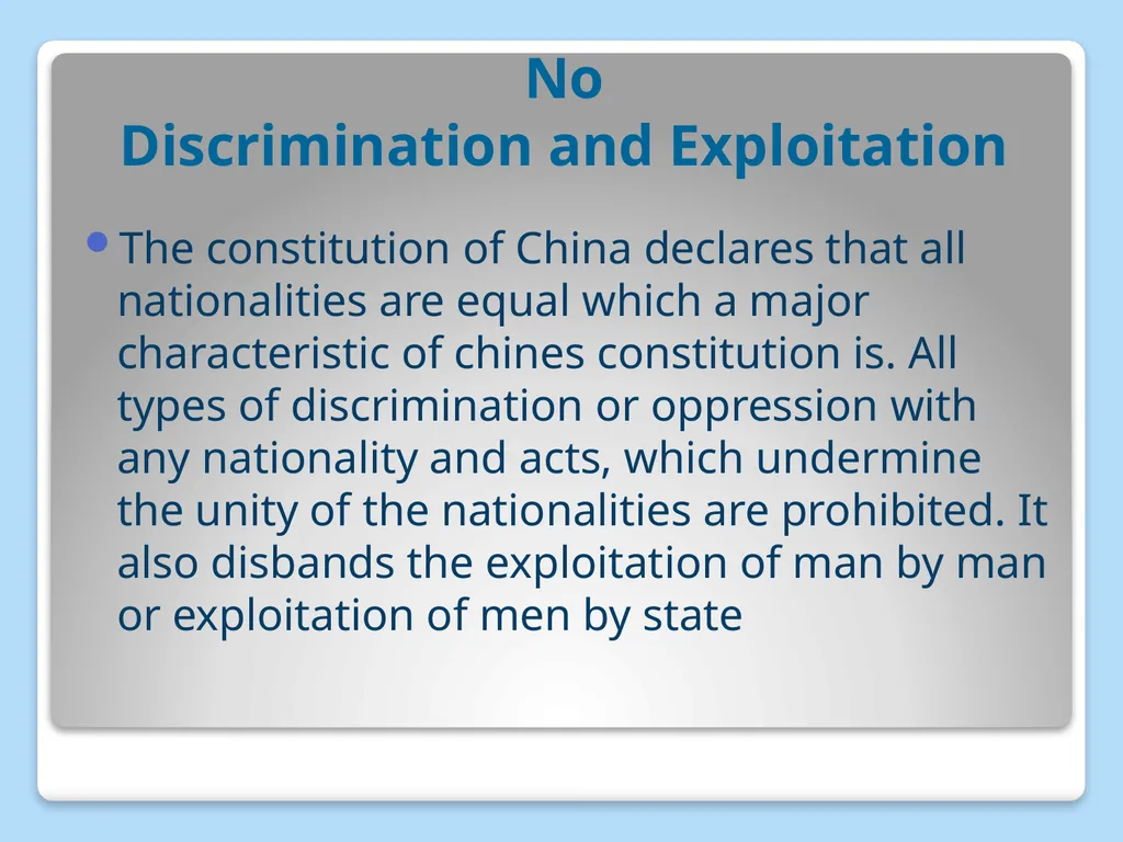 CONSTITUTION OF CHINA FEATURES Ms. Ushus Mol E U - slide 12 of 13