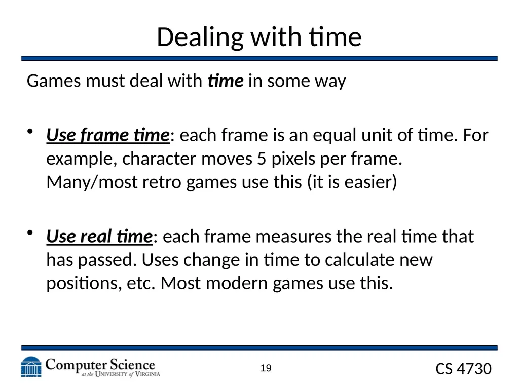 Game Architecture CS 4730 – Computer Game Design - slide 19 of 27