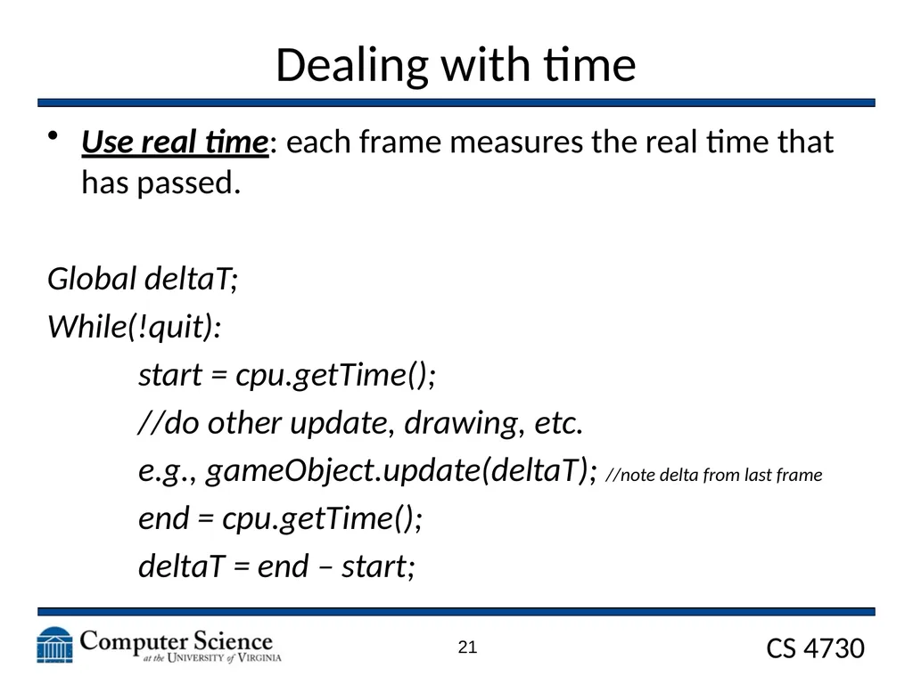 Game Architecture CS 4730 – Computer Game Design - slide 21 of 27