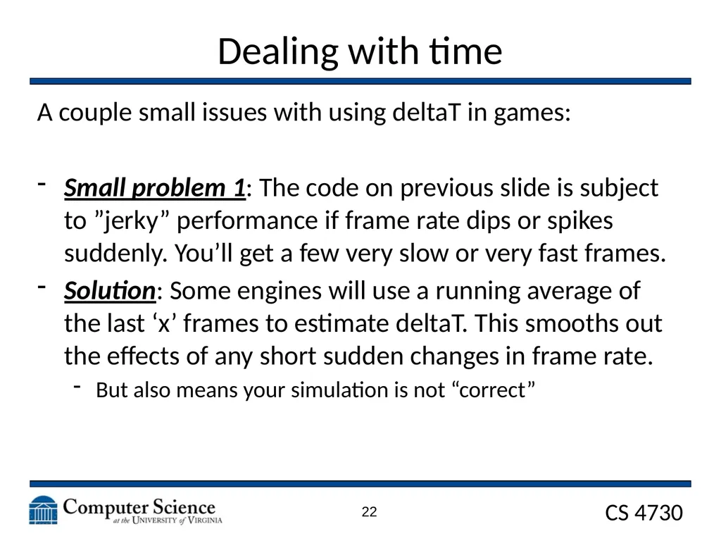 Game Architecture CS 4730 – Computer Game Design - slide 22 of 27