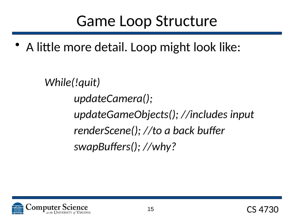 Game Architecture CS 4730 – Computer Game Design - slide 15 of 27