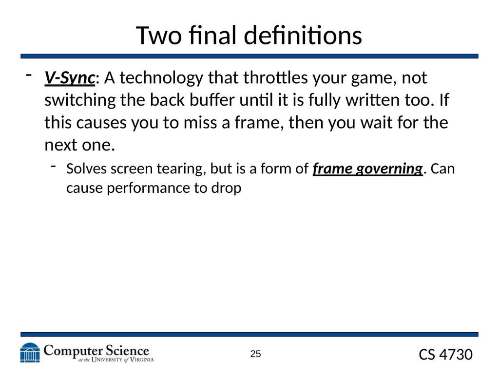 Game Architecture CS 4730 – Computer Game Design - slide 25 of 27