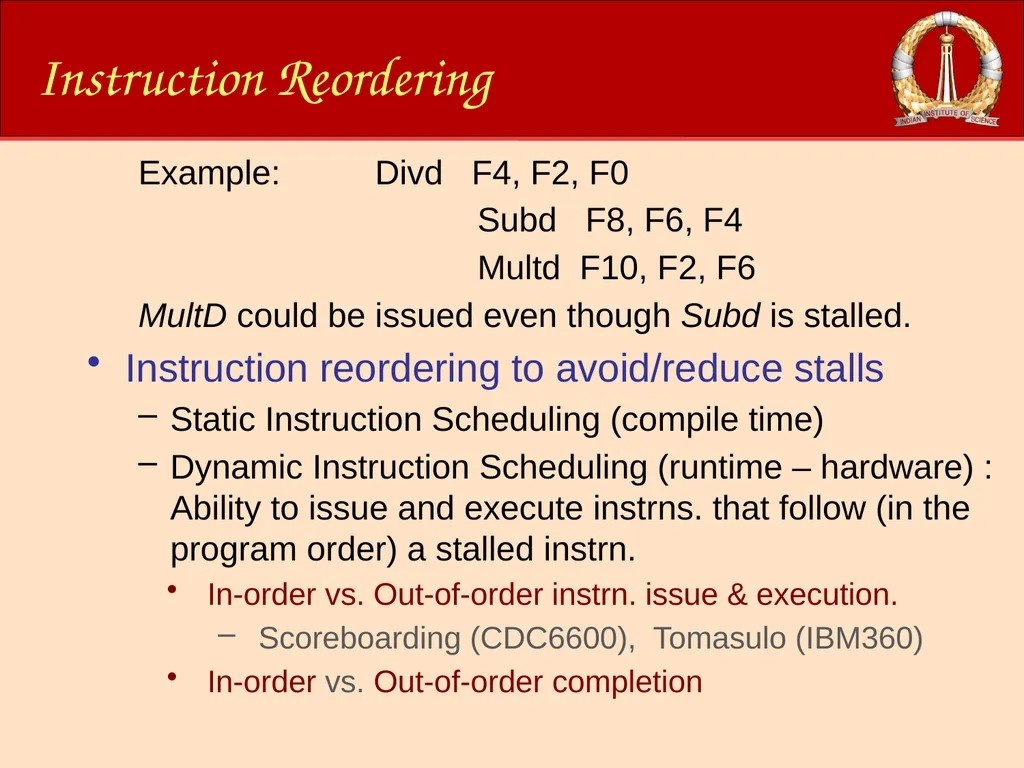 ACM-WS-2021 04 Jan. 2022 (C)RG@CSA,IISc Processor - slide 55 of 64